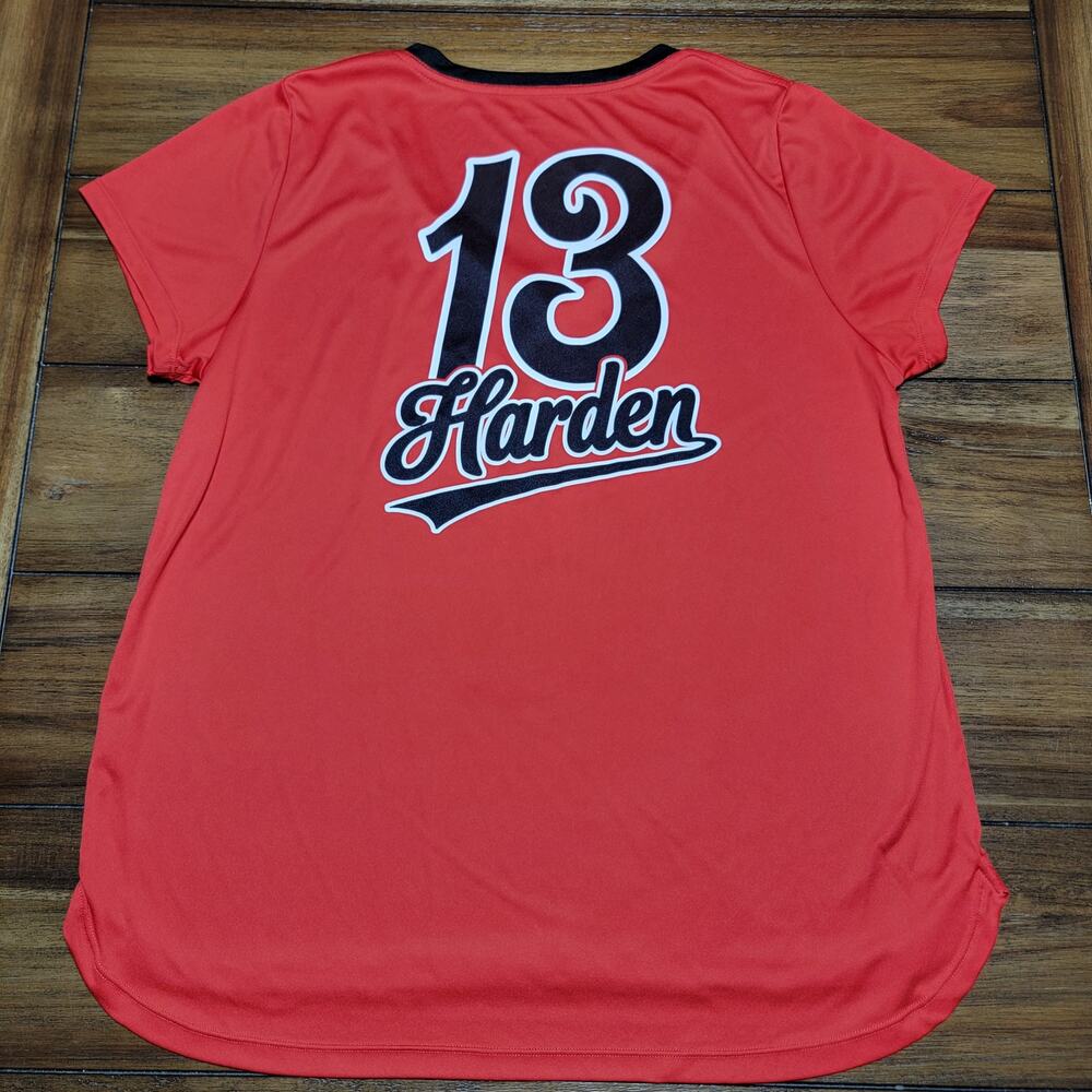 NBA Red V-Neck Tee Houston Rockets "13 Harden" - Size Large* - Picture 3 of 5